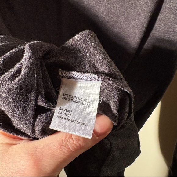 Isda & Co Dark Gray Mock Neck Long Sleeve Shirt - Picture 3 of 6